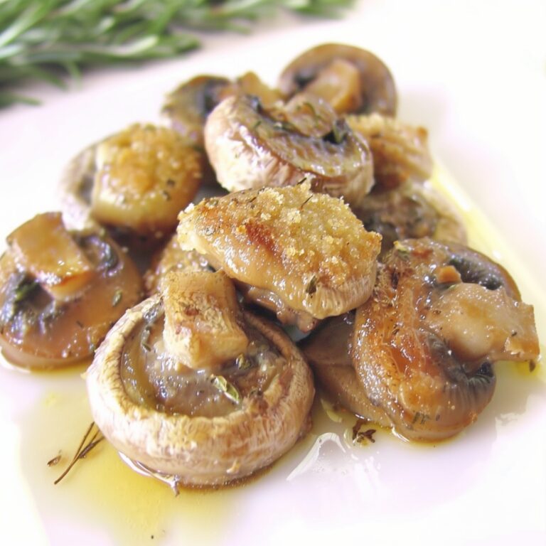 Savory Roasted Mushrooms with Garlic & Thyme Recipe