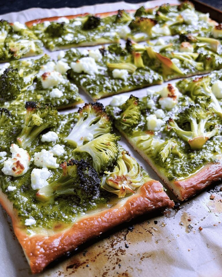 Green Pizza with Pesto, Feta, Artichokes, and Broccoli Recipe