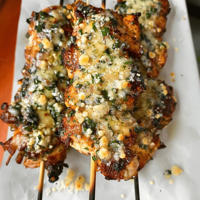 Irresistible Garlic Parmesan Chicken Skewers Recipe