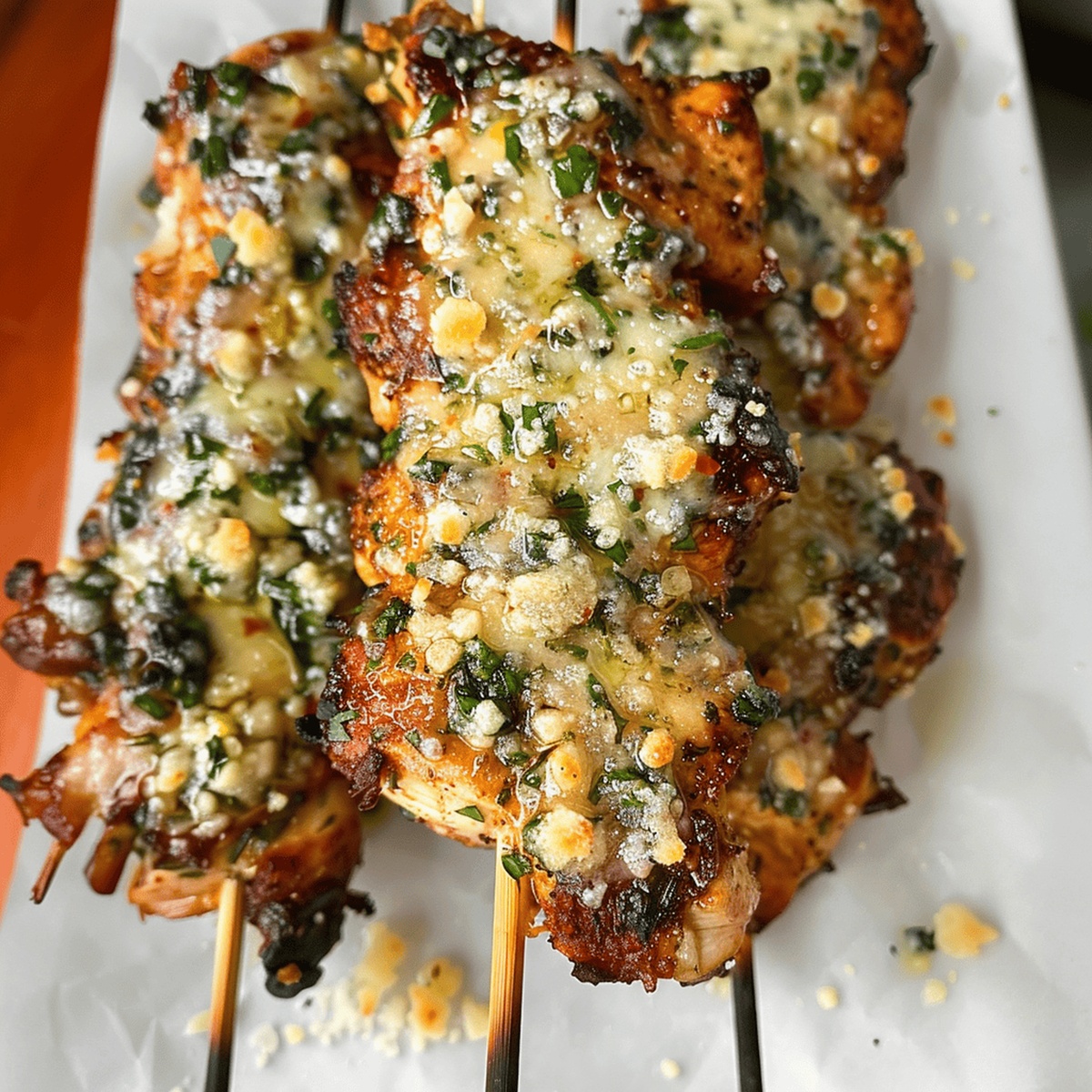 Irresistible Garlic Parmesan Chicken Skewers Recipe