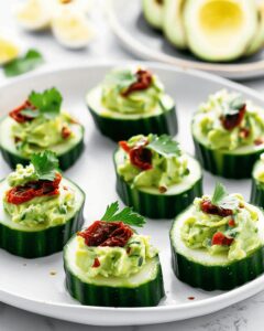 Crispy Avocado Goat Cheese Cucumber Appetizers Recipe