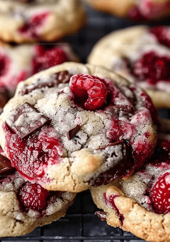 How to Bake Raspberry Chocolate Chunk Cookies