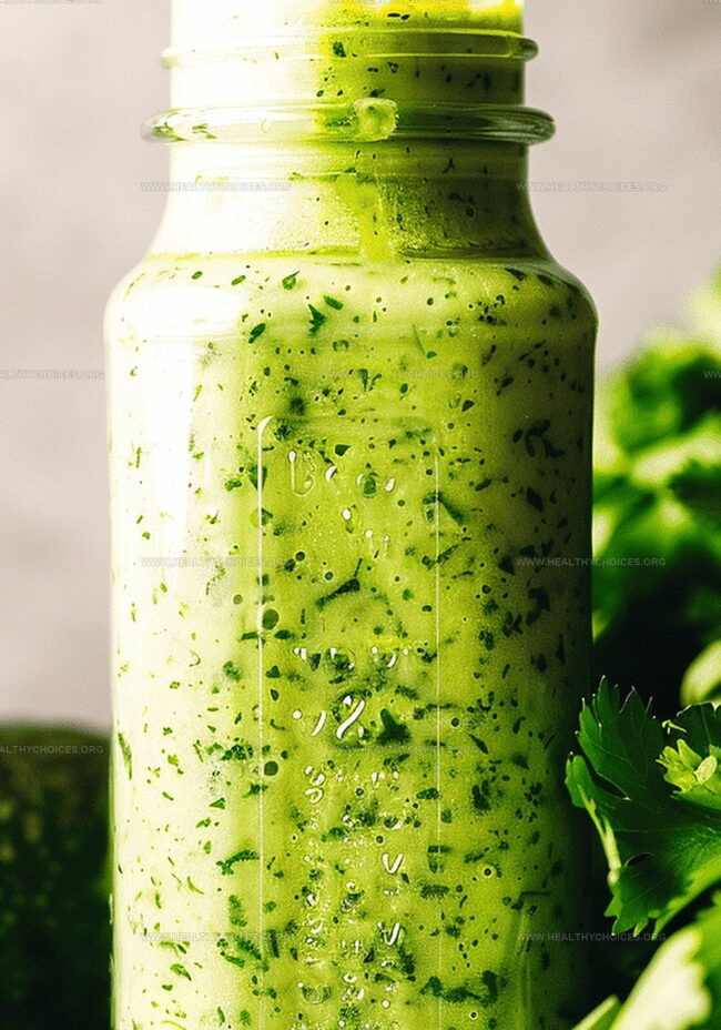 Blend and Pour Creamy Avocado Cilantro Lime Dressing in Minutes
