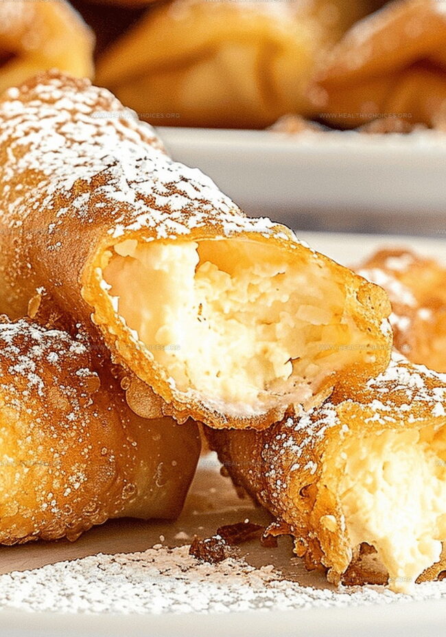 Steps for Crispy, Creamy Cheesecake Egg Rolls