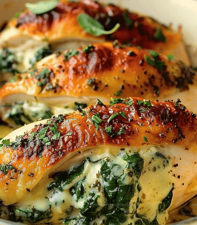 Preparation Instructions for Savory Spinach and Cheese Stuffed Chicken