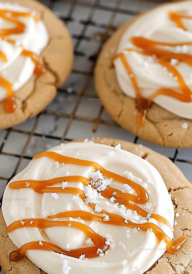 Instructions to Create a Salted Caramel Cheesecake Cookie Masterpiece