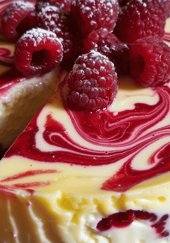 Easy Method to Bake a Lemon Raspberry Swirl Cheesecake