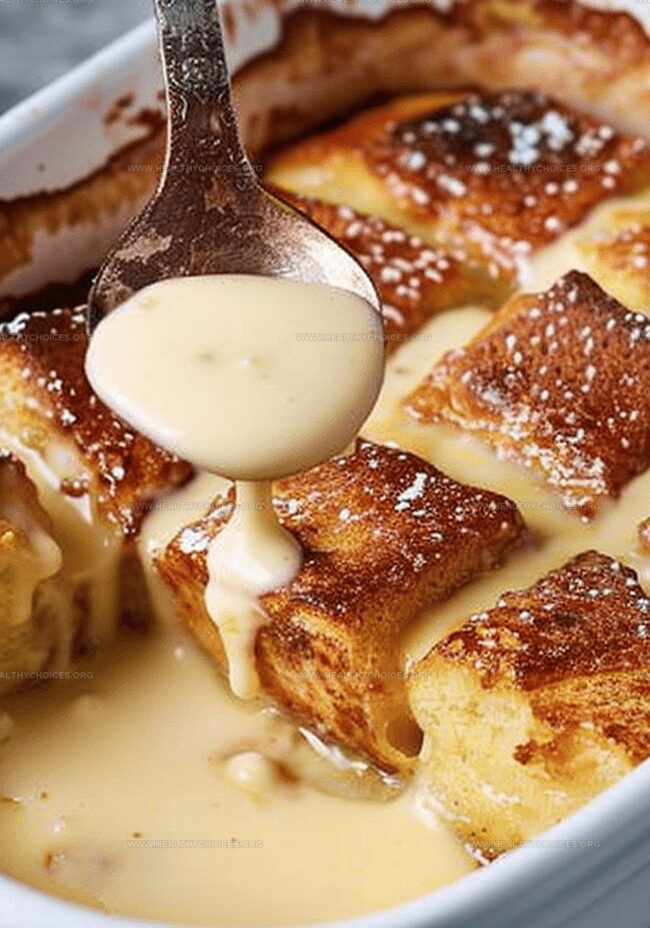 How to Make Bread Pudding with Creamy Vanilla Sauce