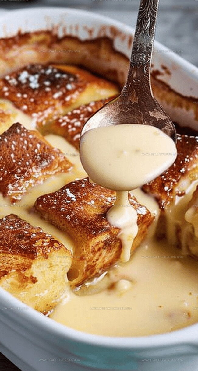 Why Bread Pudding with Vanilla Sauce Feels So Comforting