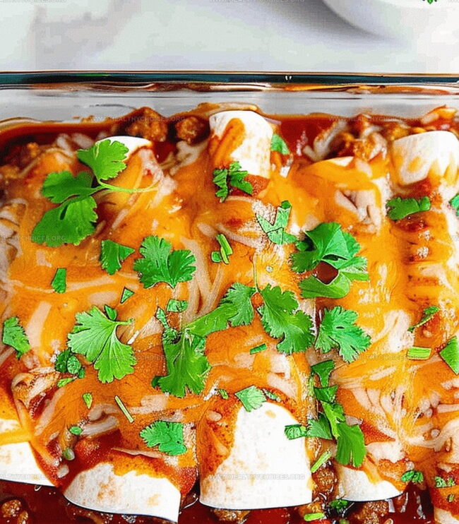 How to Roll and Bake Chicken Enchiladas