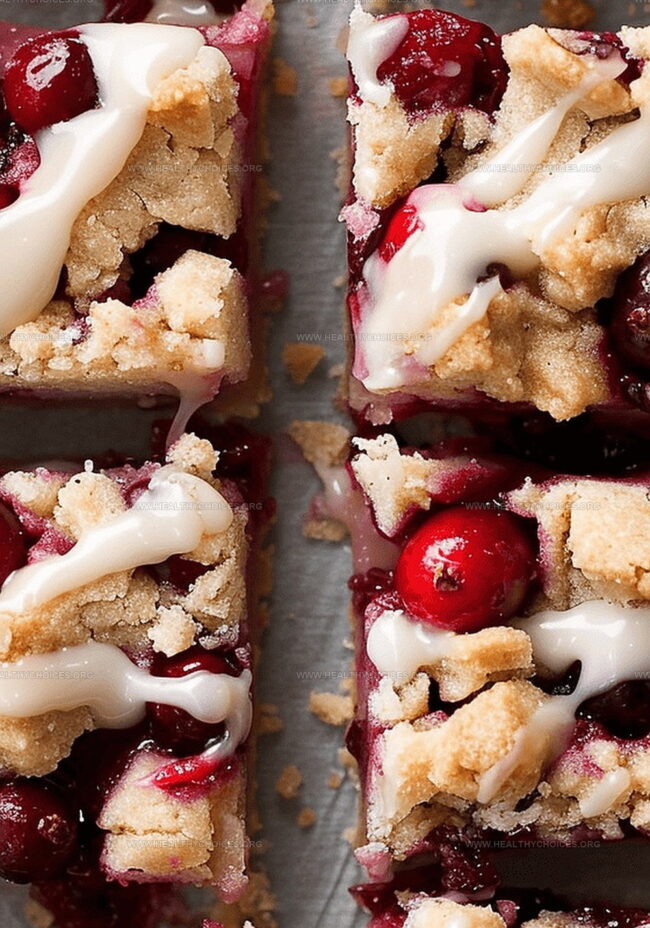 Instructions to Bake Cranberry Crumble Bars