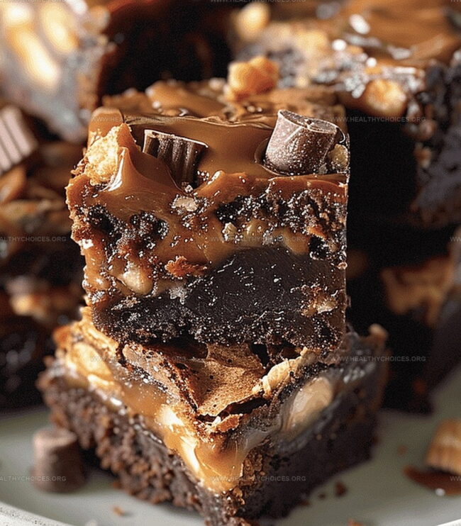 Bake Perfect Snickers Brownies