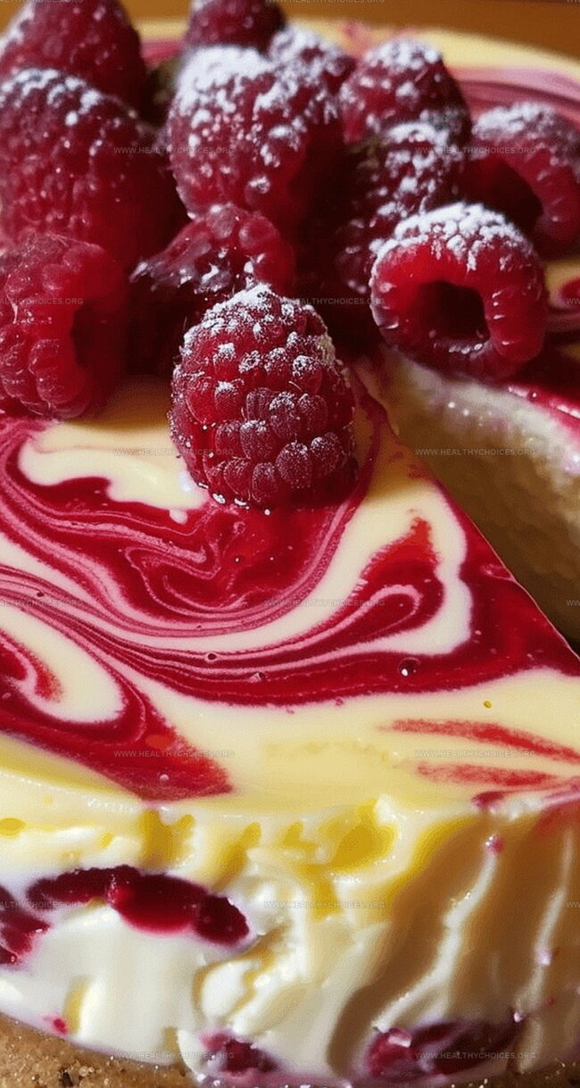 Lemon Raspberry Swirl Cheesecake That’s Tangy and Gorgeous